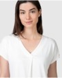 Women's white V-neck t-shirt