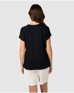 Women's black V-neck t-shirt