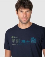 Camiseta de hombre manga corta de algodón con estampado