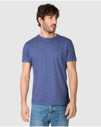 Men's short-sleeved t-shirt with all-over print