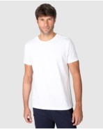 Camiseta de hombre de manga corta lisa con cuello redondo