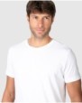 Men's plain short-sleeved T-shirt with round neck