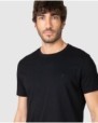 Men's plain short-sleeved T-shirt with round neck