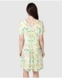 Women's short dress with multicolored print