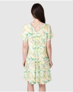 Women's short dress with multicolored print