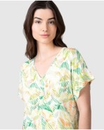 Vestido corto de mujer con estampado multicolor