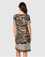 Women's short dress with geometric print