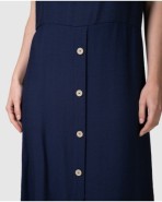 Women's sleeveless dress with decorative buttons
