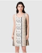 Women's sleeveless short dress with graphic print
