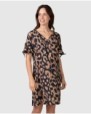 Vestido corto de mujer con estampado animal print
