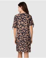 Vestido corto de mujer con estampado animal print