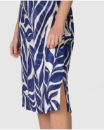 Vestido largo de mujer sin mangas con estampado gráfico