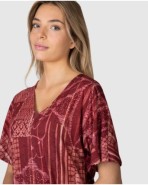 Vestit curt de dona amb estampat gràfic