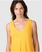 Vestit curt de dona sense mànigues de disseny llis