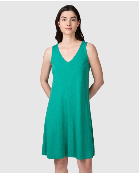 Women's short sleeveless dress with a plain design