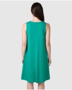 Vestido corto de mujer sin mangas de diseño liso