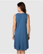 Women's short sleeveless dress with a plain design