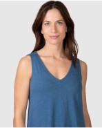 Vestido corto de mujer sin mangas de diseño liso