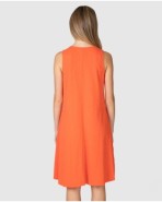 Women's short sleeveless dress with a plain design