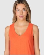 Vestido corto de mujer sin mangas de diseño liso