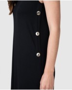Vestido de mujer sin mangas con botones laterales