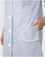 Women's robe with button closure and side pockets