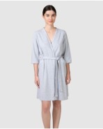 Women's robe with side tie and side pockets
