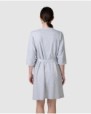 Women's robe with side tie and side pockets
