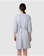 Women's robe with side tie and side pockets