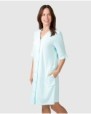Women's robe with button front closure and side pockets