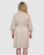 Women's robe with crossover closure and side pockets