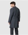 Men's wrap-style dressing gown with belt and side pockets