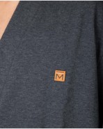 Men's wrap-style dressing gown with belt and side pockets