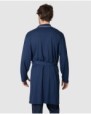 Men's wrap-style dressing gown with belt and side pockets