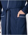 Men's wrap-style dressing gown with belt and side pockets