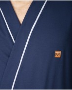 Men's wrap-style dressing gown with belt and side pockets