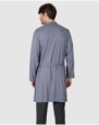 Men's wrap-style dressing gown with belt and side pockets
