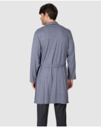 Men's wrap-style dressing gown with belt and side pockets