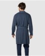 Men's wrap-style dressing gown with belt and side pockets