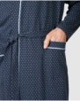 Men's wrap-style dressing gown with belt and side pockets