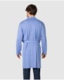 Men's wrap-style dressing gown with belt and side pockets