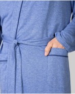Men's wrap-style dressing gown with belt and side pockets