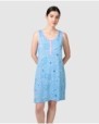 Women's short nightgown with straps and floral print