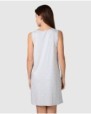Women's short sleeveless nightgown with neckline detail