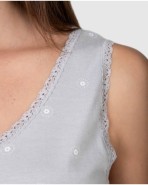 Camisola curta de dona sense mànigues amb Detall en escot