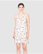 Camisón corto de mujer de tirantes con ribete a contraste