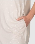 Women's short-sleeved nightgown with side pockets