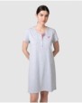 Women's short-sleeved nightgown with appliqué detail