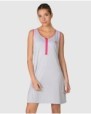 Women's short-sleeved nightgown with appliqué detail