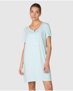 Camisola curta de dona de màniga curta amb tapeta abotonada